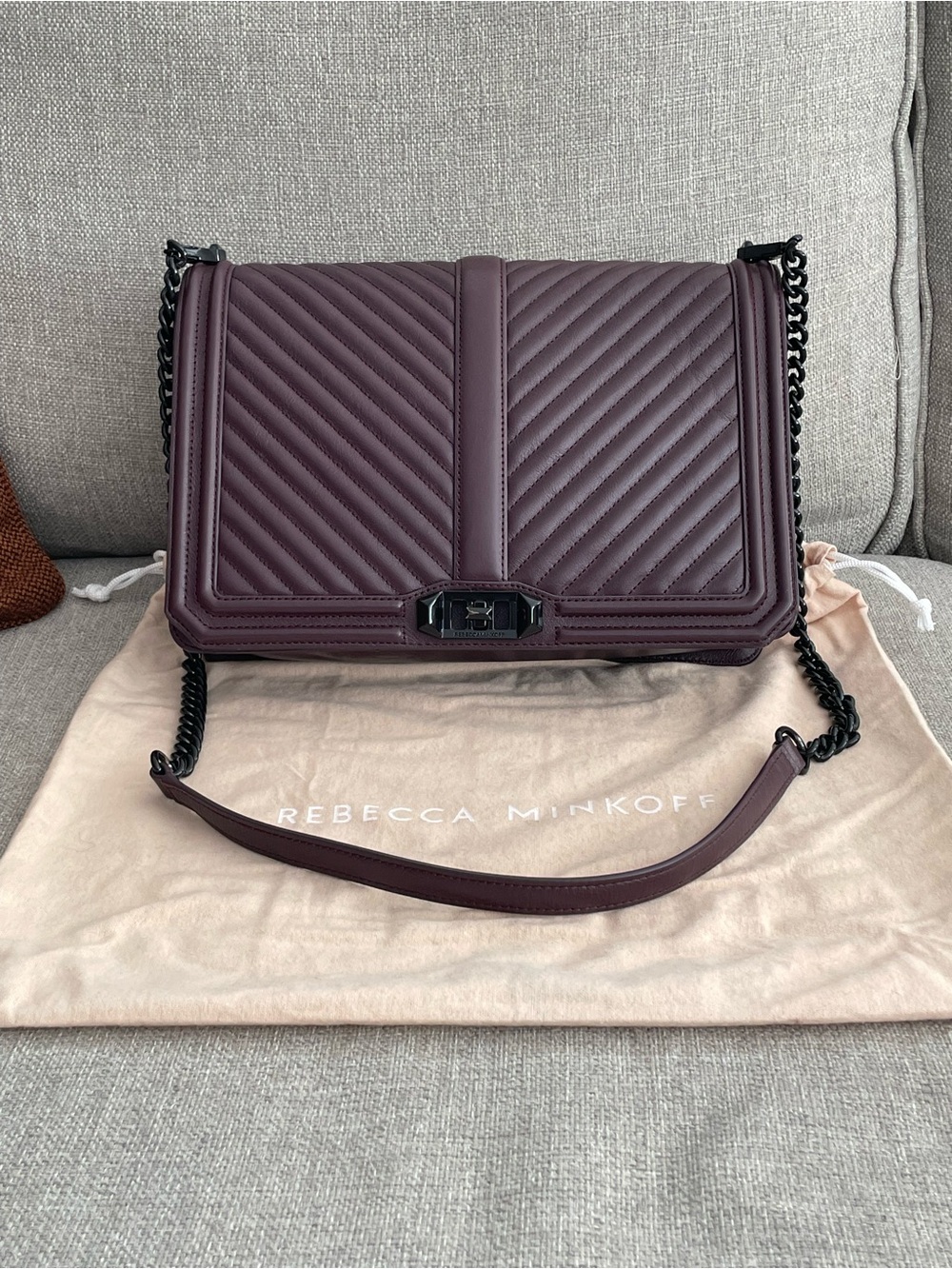 Rebecca Minkoff Chevron Quilted Jumbo Love Crossbody